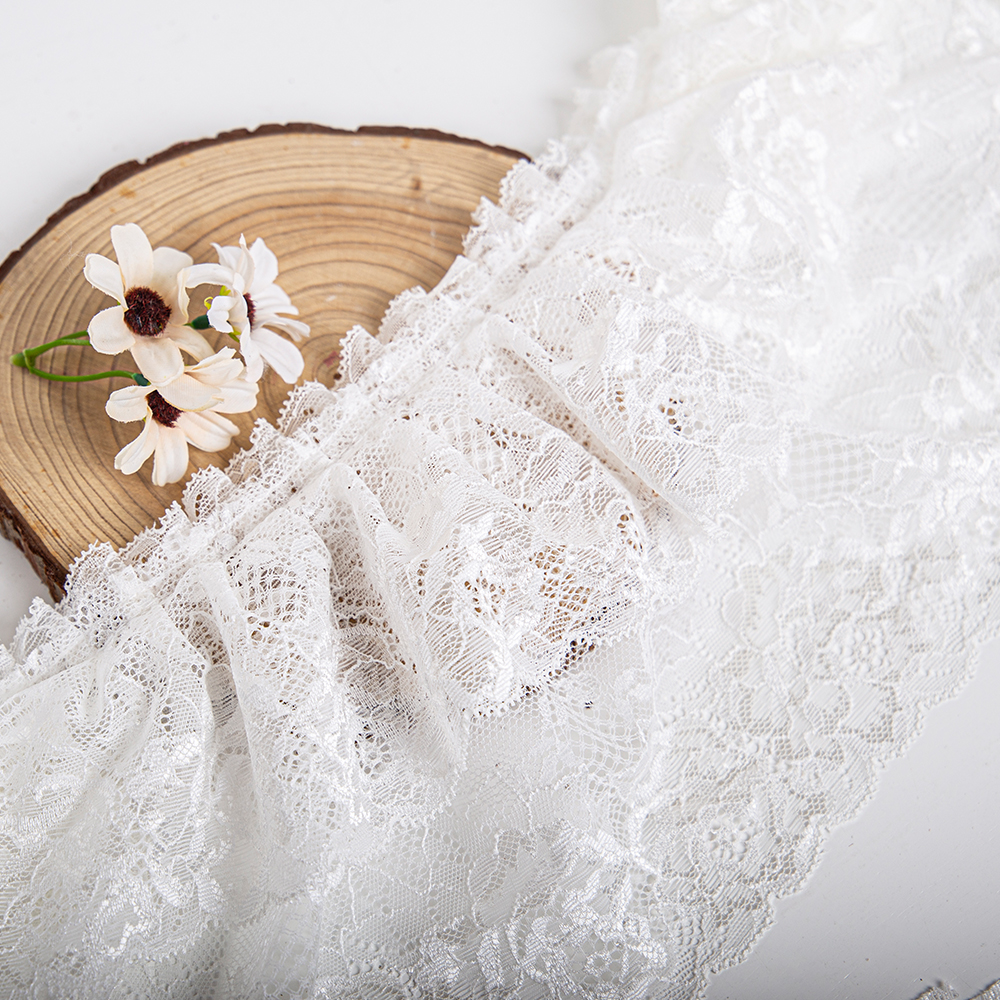 White Lace Fabric for Pouch Clothing Wedding Dress Underwear