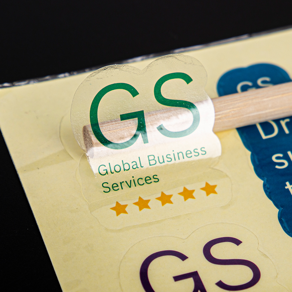 Custom Printed Private Logo Transparent Vinyl Sticker Waterproof Clear Adhesive Paper for Packaging Labels