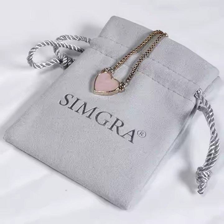 High Quality Custom Printed Logo Christmas Velvet Dust Bag Jewelry Pouch