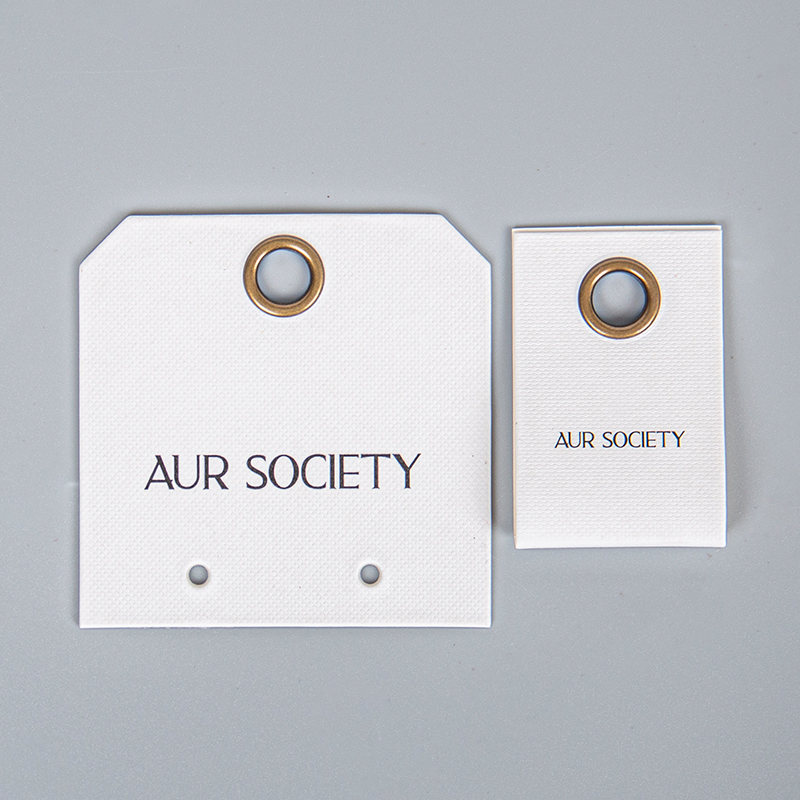 White Specialty Texture Paper Earring Card Jewelry Display Card Custom Paper Tags for Bracelets Necklace Hair Ties With Eyelet