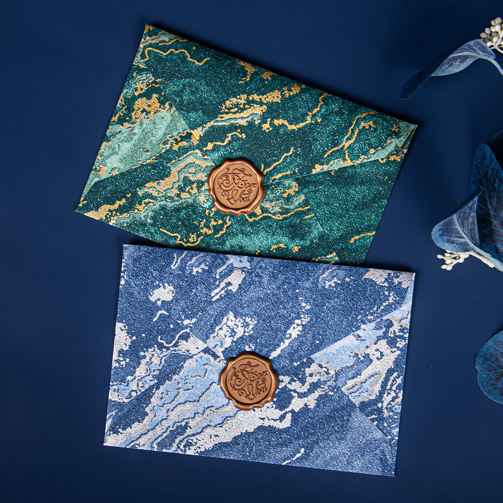 Special Textured Paper Envelope Thank You Card with Wax Seal Sticker and Writable Card for Personalized Mailing Bags Gift
