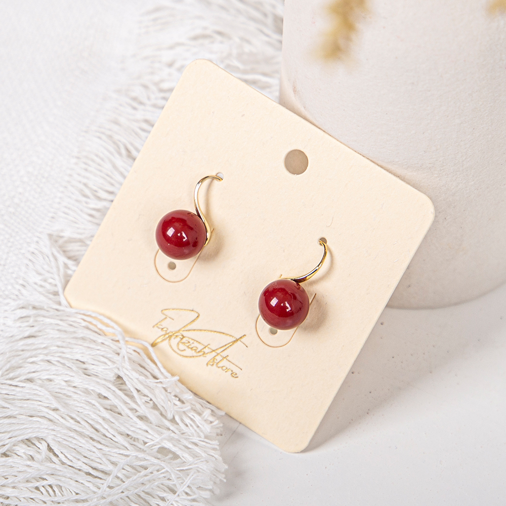 Jewelry Card Custom logo Gold Foil Jewelry Tags for Necklace Display Packaging