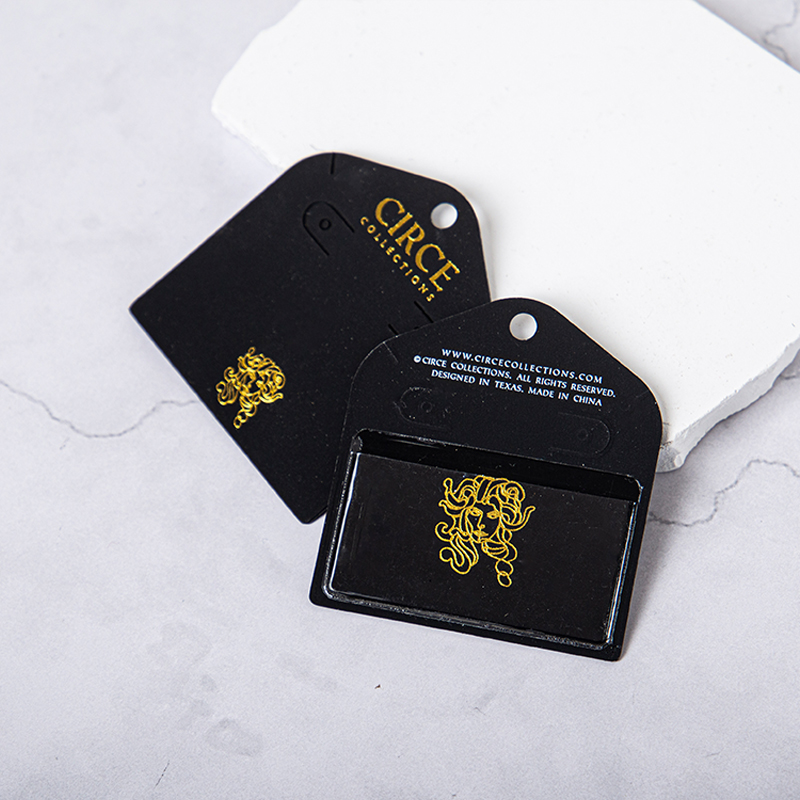 Jewelry Card Packaging Custom Gold Foil Bracelet Necklace Display Card Earrings Custom Hang Tag