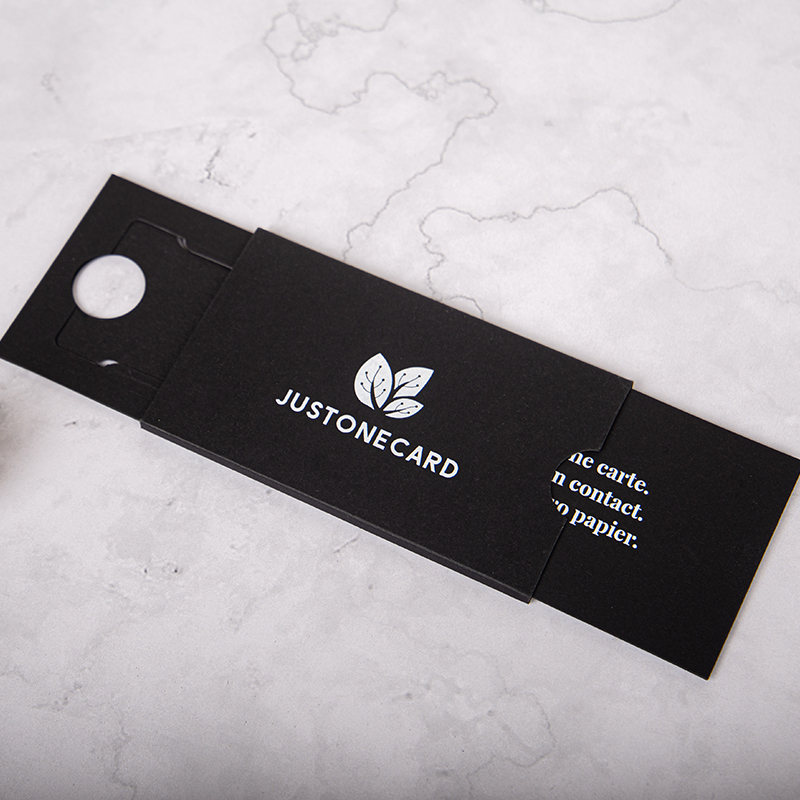Custom Logo Printing Double Drawer Business VIP Membership Card Packaging Black Cardboard Slide Box Paper Wallet Envelope