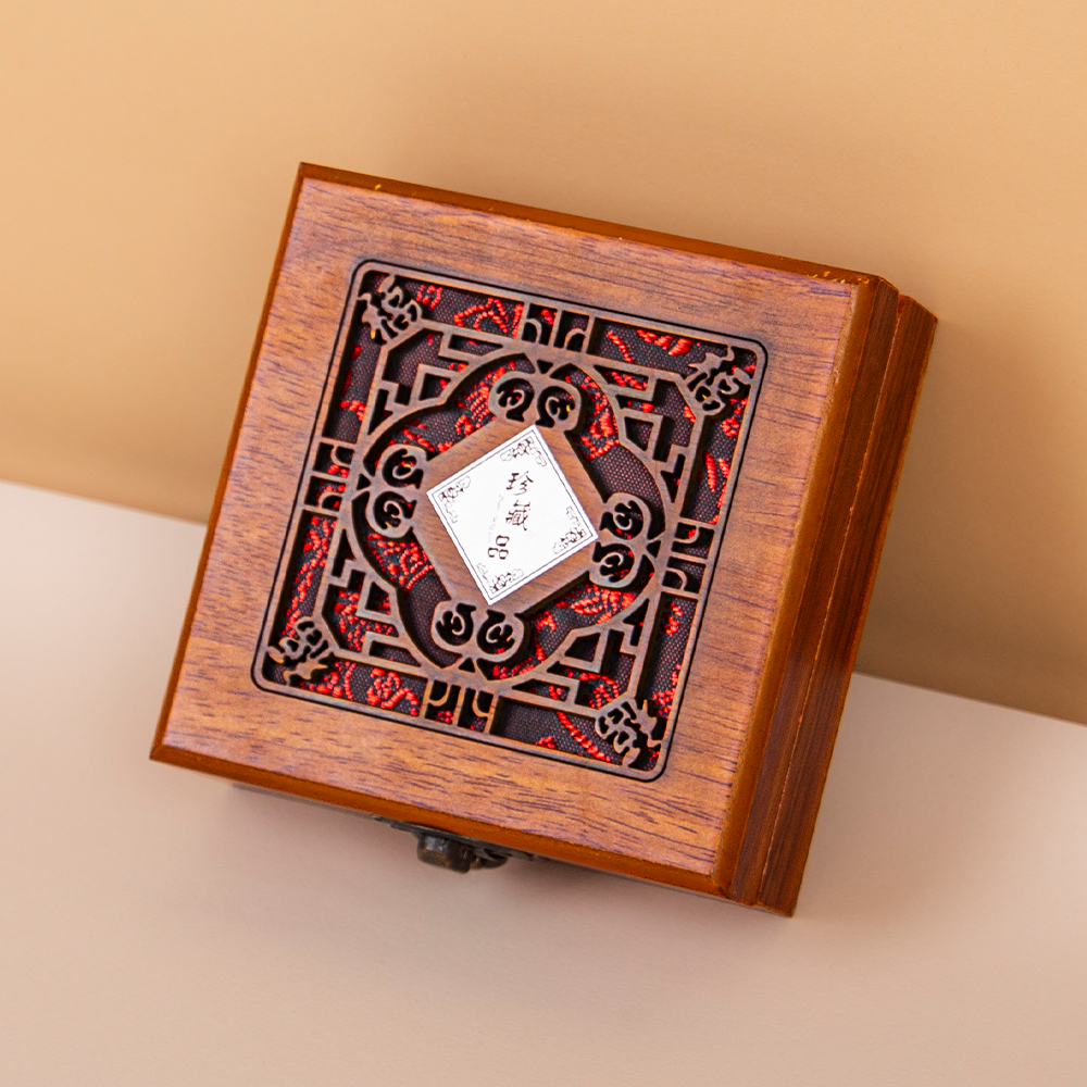 High End Exquisite Carving Gift MDF Wooden Box With Iron Lock
