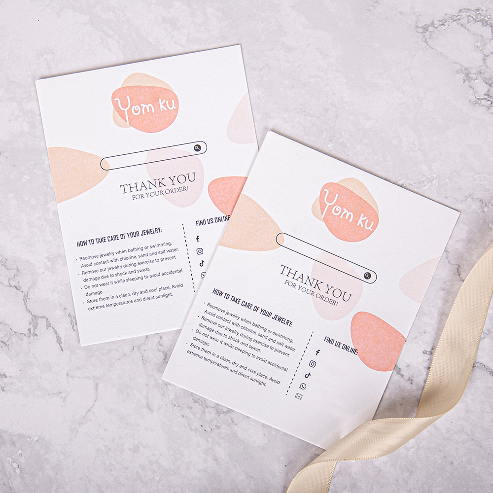 Custom Design Printing Card Wholesale Coated Paper Thank You Cards