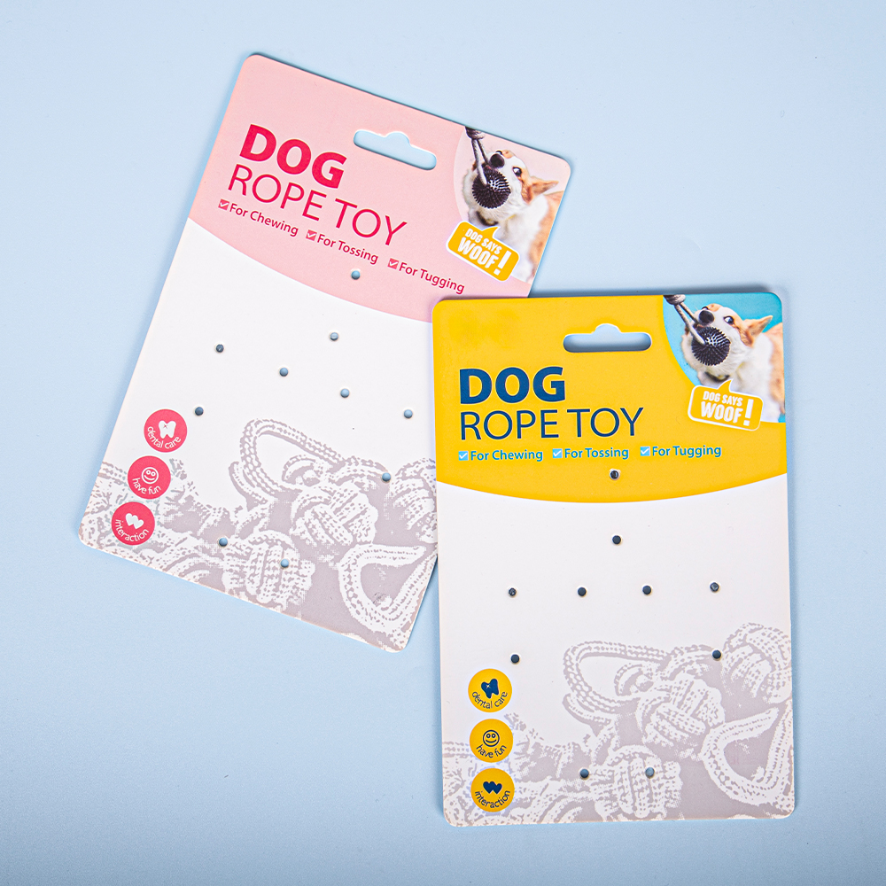 Factory Custom Printing Packing Card Die Cut Laminated Dog Toy Backer Card Hanging Paper Card for Display