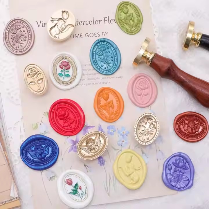 Custom Wine Bottle Envelope Wax Seal Stamp Fire Sealing Business Stickers 3D Wedding Invitation Card