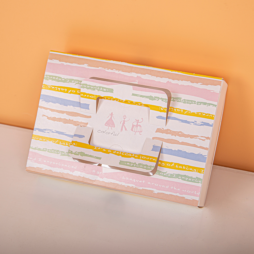 New customizable gift pull-out packaging food carton with handle dessert packaging box