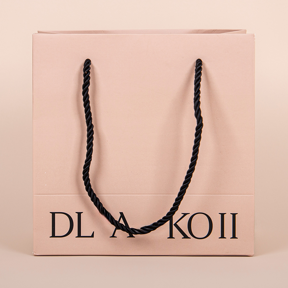 Custom Exquisite Own Logo Print Cosmetics Luxury Gift Shopping Paper Bags With LOGO