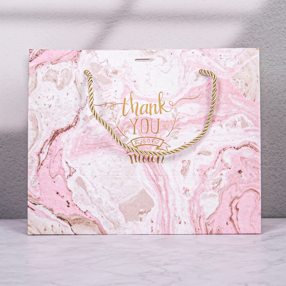 Paper Bag Small Factory Custom Gold Foil Paper bags with Logo