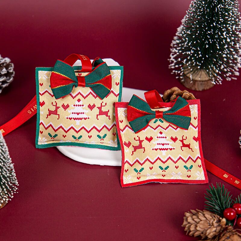 Red, Yellow and Green Striped Christmas Heart Meets Little Deer New Sweater — Let warmth embrace you fully, let surprises arrive as promised