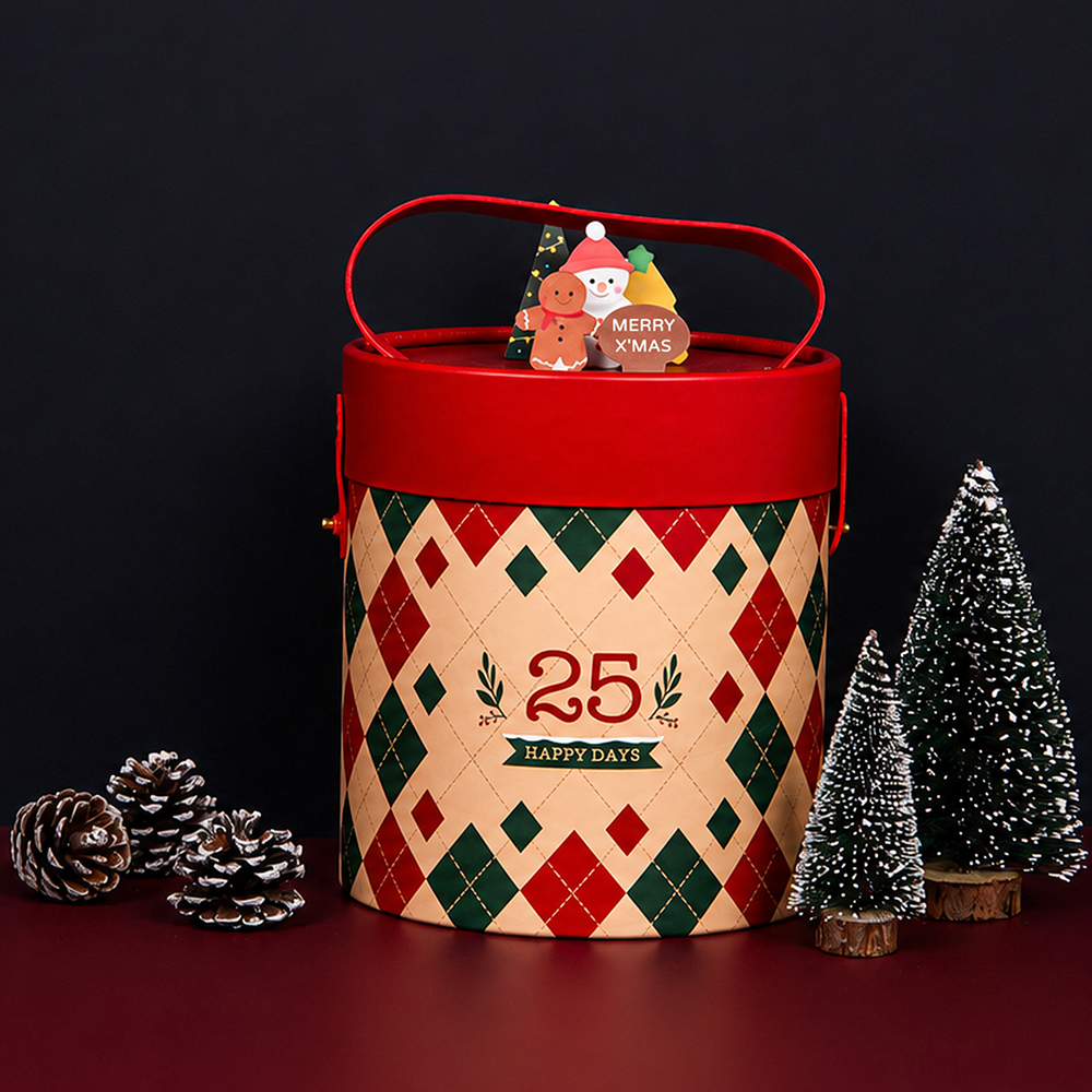 Christmas Cylinder Gift Box | Capturing Winter Surprises in a Chubby, Cuddly Package